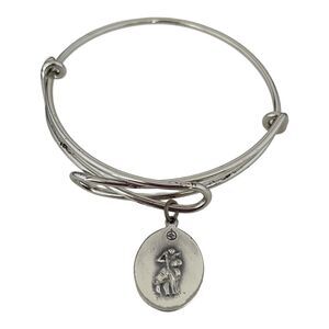New Skateboard Charm Bangle Bracelet St. Christopher Protect Me 3X